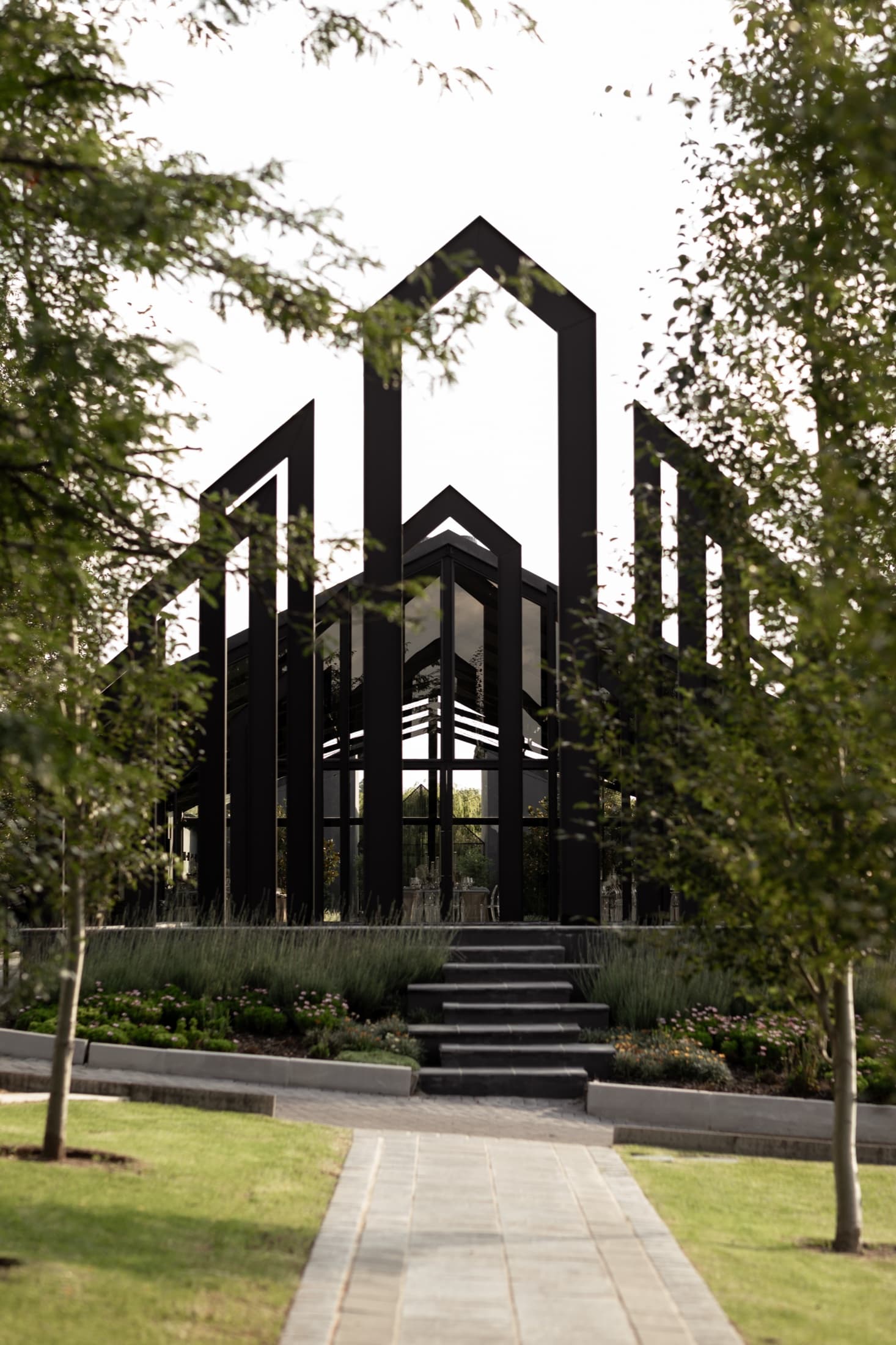 The chapel through the trees