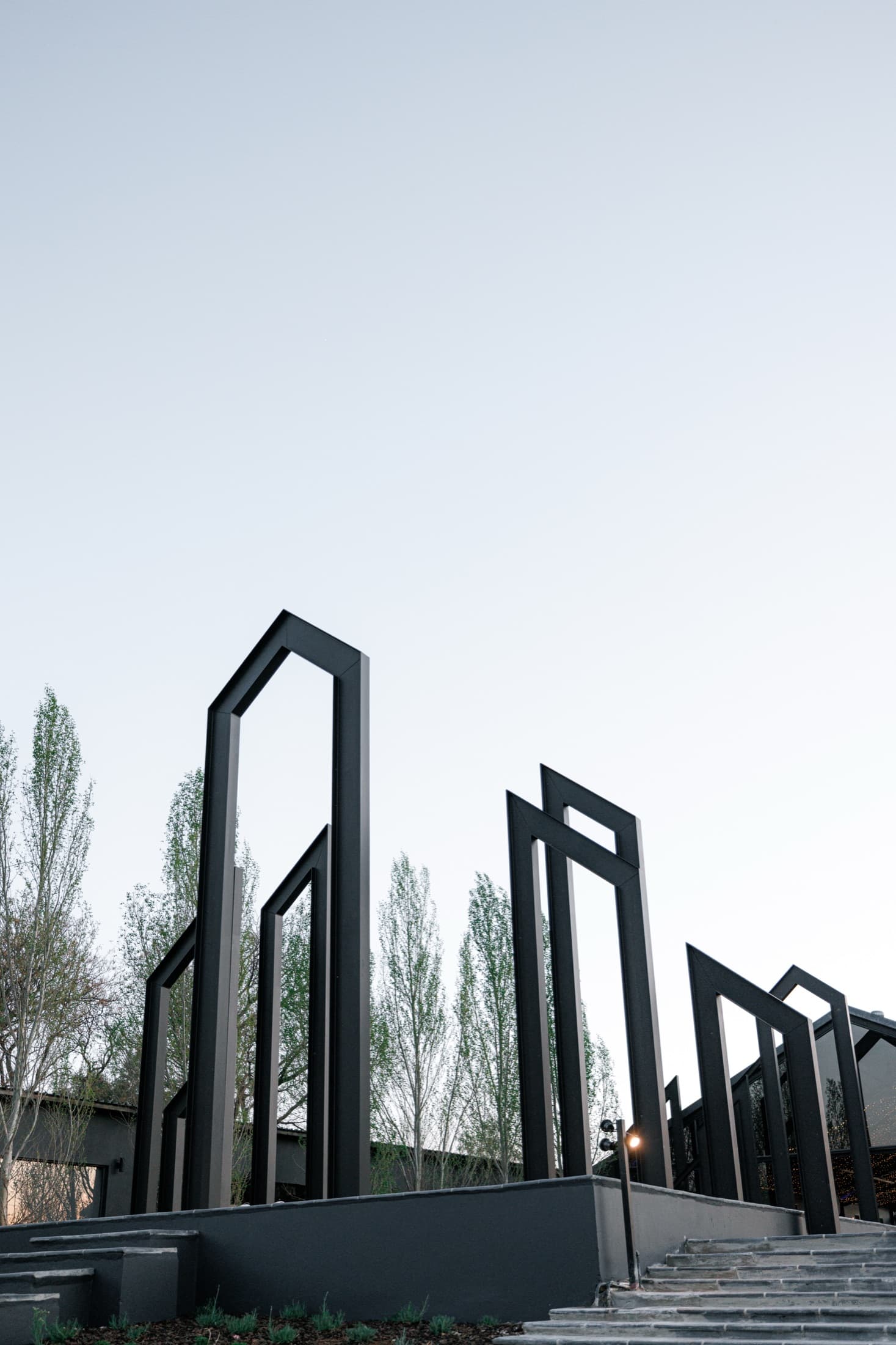 The sculptural gates at Inimitable
